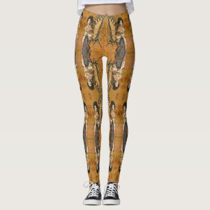 Vintage Butterfly Geisha Leggings
