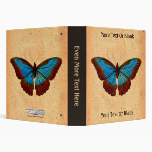 Vintage Butterfly Illustration Binder