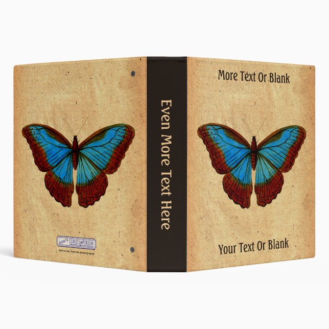 Vintage Butterfly Illustration Binder (Background)