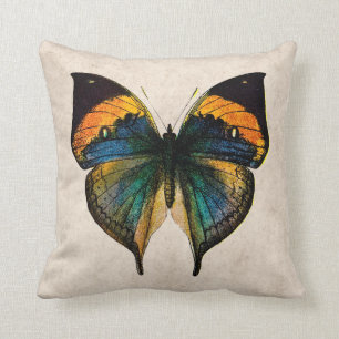 Vintage Butterfly Illustration - Butterflies Throw Pillow