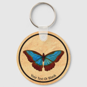 Vintage Butterfly Illustration Keychain
