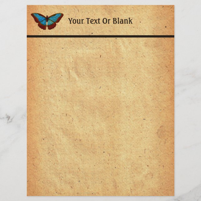 Vintage Butterfly Illustration Letterhead (Front)
