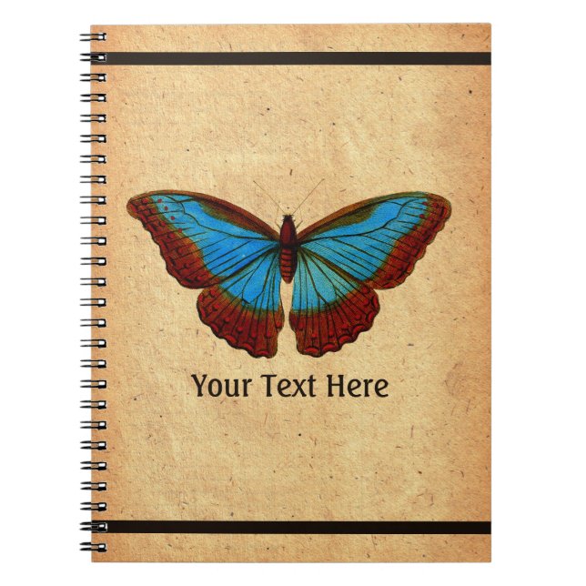 Vintage Butterfly Illustration Notebook (Front)