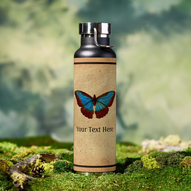 Vintage Butterfly Illustration Water Bottle (Outdoor (Rotated))