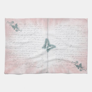 Vintage Butterfly letter Kitchen Towel