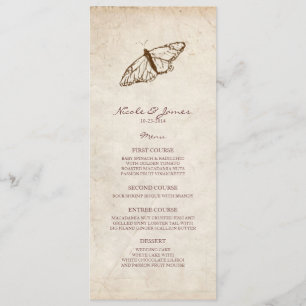 Vintage Butterfly Menu