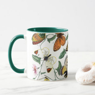 Vintage Butterfly & Moth Painting Mug