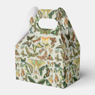 Vintage Butterfly Moth Pattern Print Favor Box