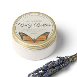 Vintage Butterfly Natural Body Butter Product Classic Round Sticker<br><div class="desc">Vintage Butterfly Natural Body Butter Product Classic Round Sticker. And elegant design vintage ephemera styled sticker,  featuring a butterfly. Give your product a distinctive professional look!</div>