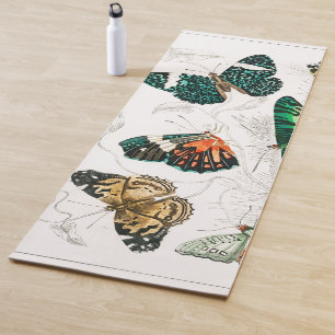 Vintage Butterfly Old Illustration Art Yoga Mat