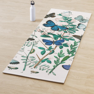 Vintage Butterfly Old Illustration Art Yoga Mat
