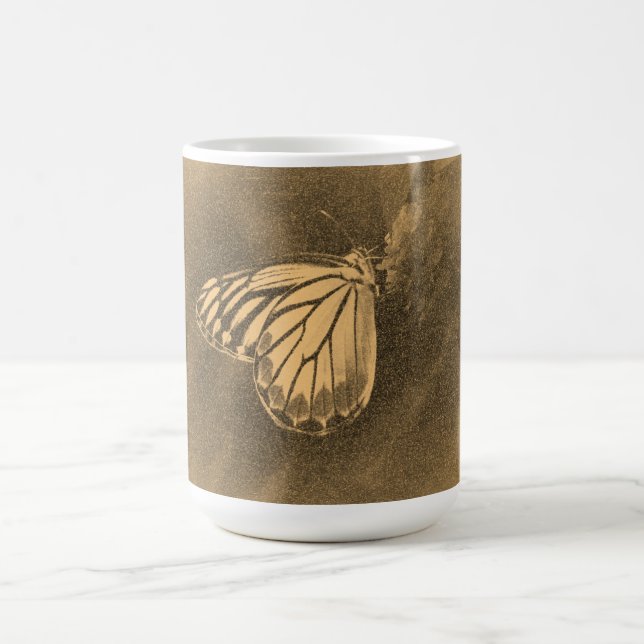 Vintage Butterfly on Flower - Mug (Center)