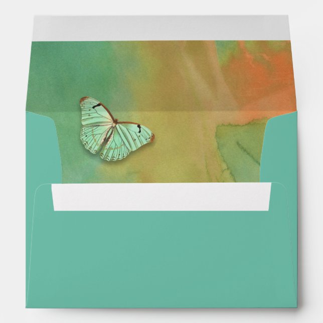 Vintage Butterfly on Southwest Colours Envelope (Back (Bottom))