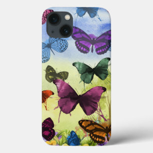 Vintage Butterfly Papillon Old Illustration Art iPhone 13 Case