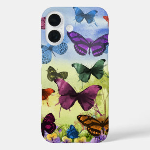 Vintage Butterfly Papillon Old Illustration Art iPhone 16 Case