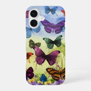 Vintage Butterfly Papillon Old Illustration Art iPhone 16 Case
