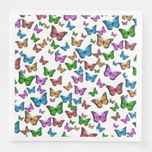 Vintage Butterfly Papillon Old Illustration Art Napkin