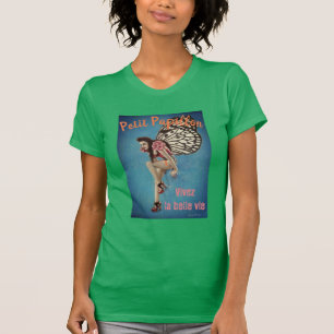 Vintage Butterfly Petit Papillon Ladies T-shirt