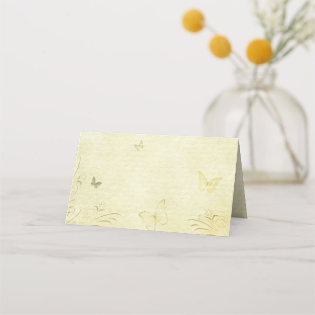Vintage Butterfly Place Card (Front)
