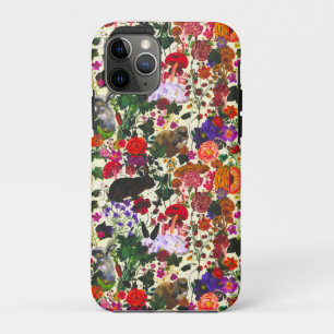 Vintage Butterfly Rabbit Garden Floral Watercolor iPhone 11 Pro Case