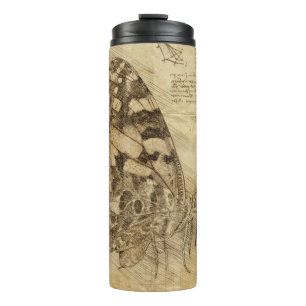 Vintage Butterfly Rustic Style Decoupage Thermal Tumbler