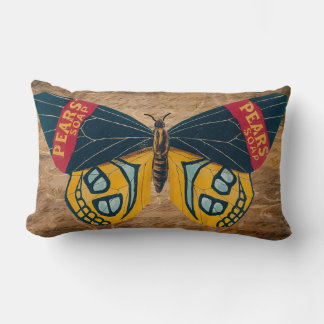 Vintage Butterfly Soap Advertisement Pear's Soap  Lumbar Pillow