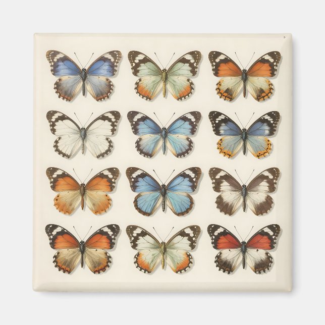Vintage Butterfly Specimen Collection Magnet (Front)