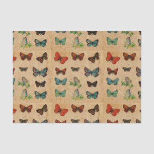 Vintage Butterfly Stained Paper Decoupage Crafting