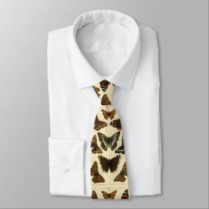 Vintage Butterfly Taxonomy Print Tie