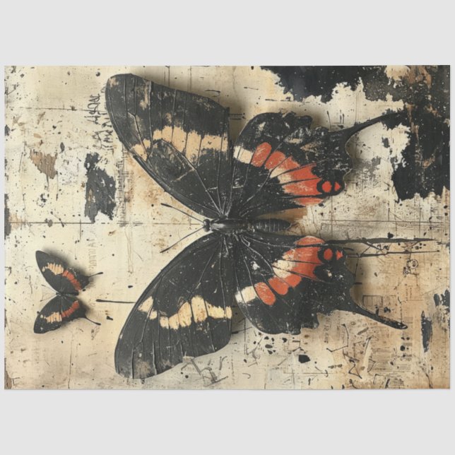 Vintage Butterfly Tissue Paper (Front)