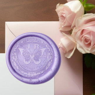 Vintage Butterfly Wax Seal Sticker