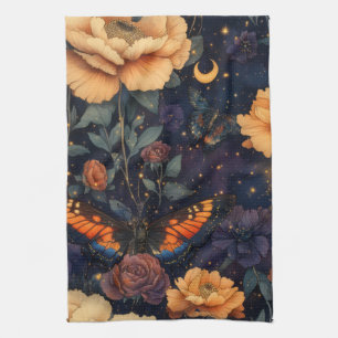 Vintage Butterfly Wildflower (2) Kitchen Towel