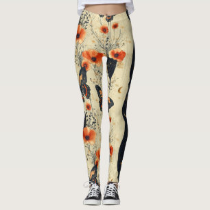Vintage Butterfly Wildflower (2) Leggings