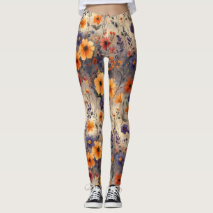 Vintage Butterfly Wildflower (3) Leggings