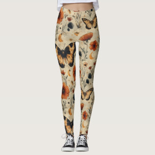 Vintage Butterfly Wildflower (5) Leggings