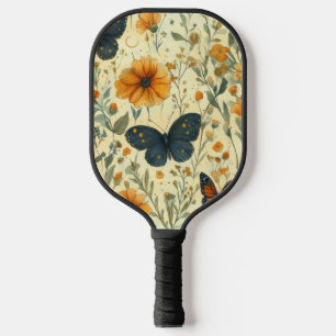 Vintage Butterfly Wildflower (5) Pickleball Paddle