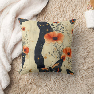 Vintage Butterfly Wildflower (6) Throw Pillow