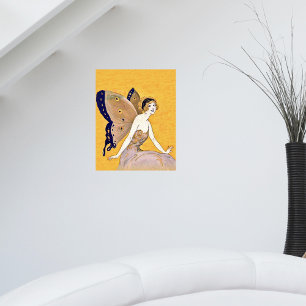 Vintage Butterfly Wings Fairy Fae Blonde Hair Poster