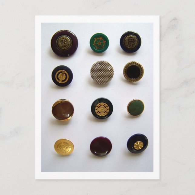 Vintage Buttons - Postcard (Front)