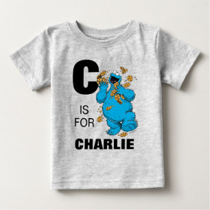 Vintage - C is for Cookie Monster Add Your Name Baby T-Shirt