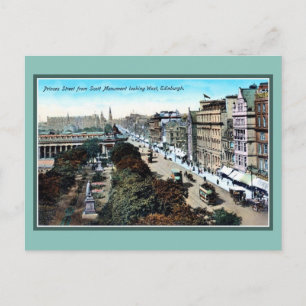 Vintage ca 1900 Princes Street Edinburgh Postcard