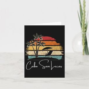 Vintage Cabo San Lucas Beach Lover Palm Trees Spri Card