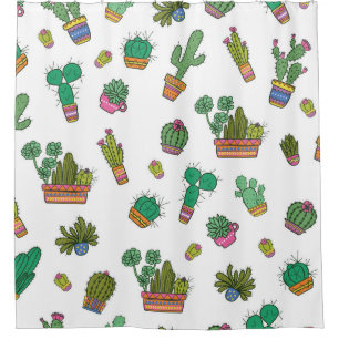 Vintage Cacti: Seamless Pattern Design.