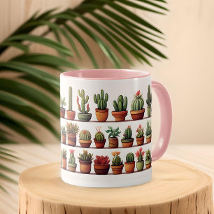 Vintage Cactus Pots Mug