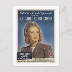 Vintage Cadet Nurses Postcard