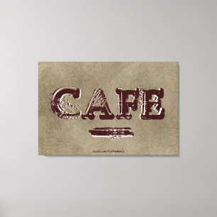Vintage Cafe Kitchen Canvas Print - Turkish Coffee