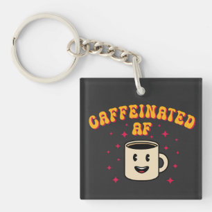 Vintage Caffeinated AF Keychain