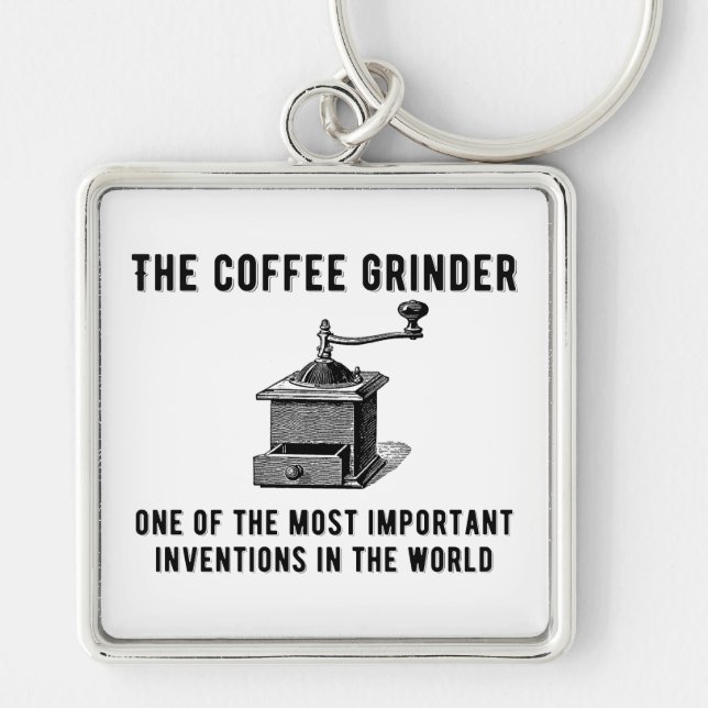 Vintage Caffeine Style: The Coffee Grinder  Keychain (Front)