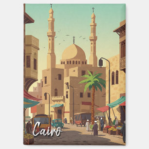 Vintage Cairo Egypt Travel Magnet