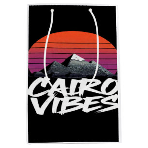 Vintage Cairo Vibes Egyptian Street Style & Trav Medium Gift Bag